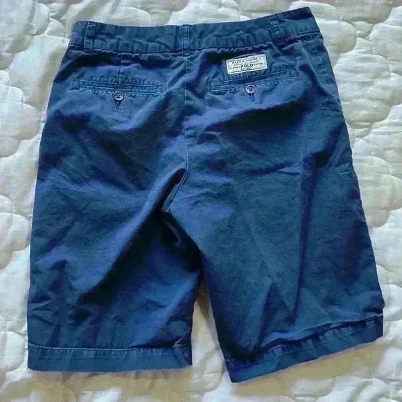 Polo Ralph Lauren Boys’ Classic Chino Shorts Solid  Navy Blue Size 14 youth - Picture 5 of 9